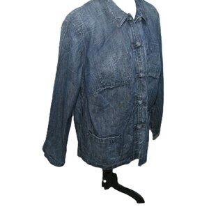 Lauren Ralph Lauren Denim Frog Closure Denim Jacket/Blazer Size 2X